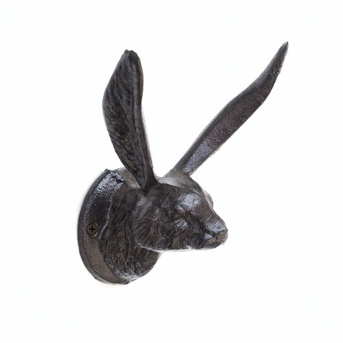 Rabbit Head Wall Hook Rustic Rabbit Wall Hook Vintage for Entryway, Hallway