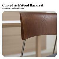 Armchair with Metal Frame Modernist Aesthetic Dining Seating Hangable Design Adaptable Use for Restaurant Owners, Kitchen