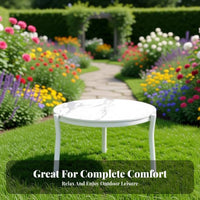 4 Pieces 4-Piece Woven Lounge Furniture Nordic Design & Aesthetic Patio Seating Set Modern Design Weather-Resistant for Balcony