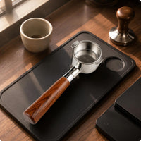 51 Mm Portafilter Handle Perforated Wooden Portafilter Handle Side Tabs
