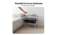 2-Tier Glass and Metal End Table adaptable Use Nightstand Easy Assembly