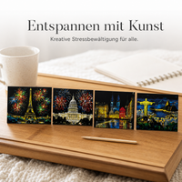 A4 Scratch Art Paper Set with Cityscapes and Famous Landmarks for Creative DIY Art