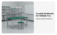 Anti Work Table Carbon Steel Frame Production Line Assembly Stable Surface Structure Electronics Repair Bench for Lab Personnel, Studio, Basement