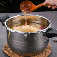 Multi-Cooktop Compatible Stainless Steel Pressure Cooker Thickened Body Pressure Cooker Multiple Safety Features Large Capacity Stew Pot Preserves Nutrients & Flavor for Families