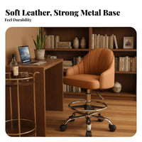 Adjustable rotating Chair with supportrest Multi-Purpose Rolling Stool Padded Seat