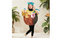 Coconut Drink Costume Funny Kid's Coconut Costume Includes Hat Tropical Beverage Outfit for Kids, Children, Halloween, Party, Performance