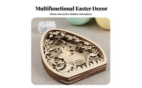 10 Pieces Ready to Paint Unfinished rabbit Shaped Wood Cutouts Pre-Drilled Hole DIY Easter rabbit label Cut Wooden Cutout for children, Crafters, educators, Home