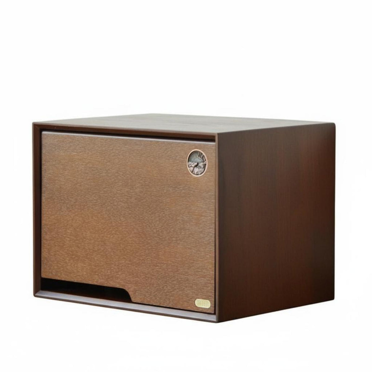 Stackable Wooden Crate with Clear Panel Natural Look Storage Box All-Purpose