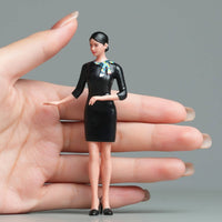 Female Aviation Attendant Figurine Hand Painted Aviation Attendant Figurine