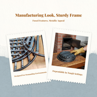 Round Threaded Steel Grate, Firewood Stove, Rural Kitchen
