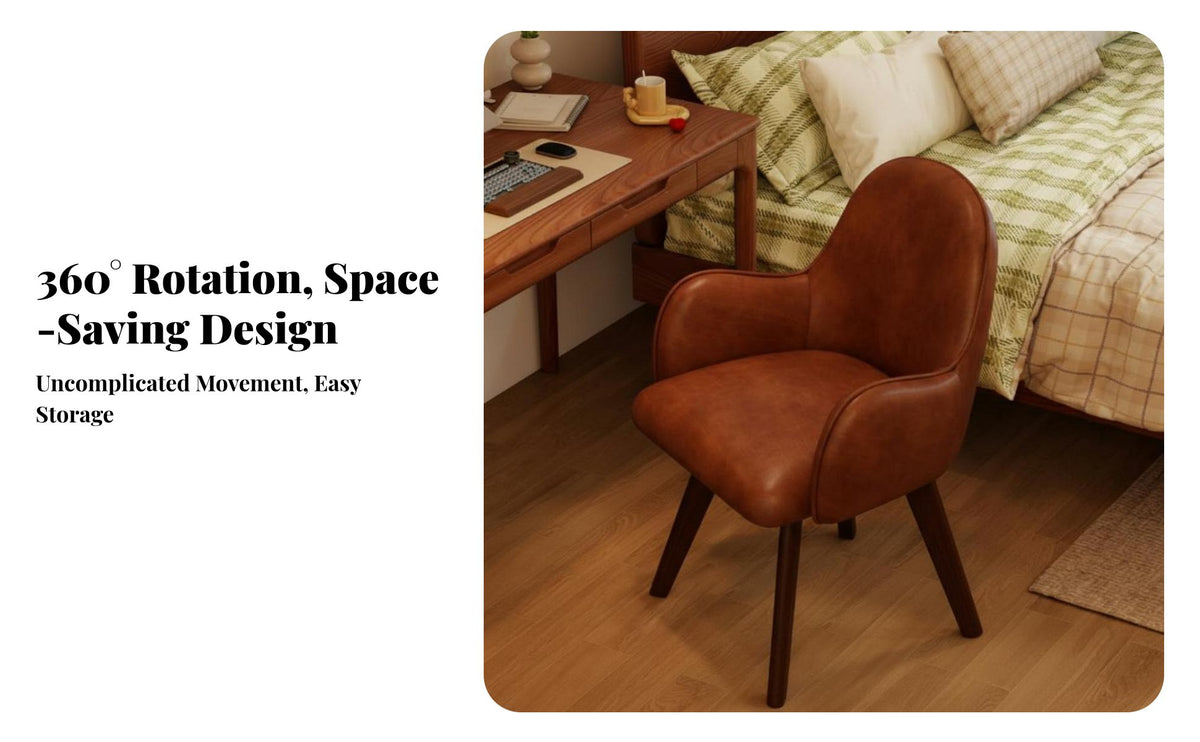 Upholstered Rotating Armchair Ergonomic Posterior Posteriorrest Desk Chair Surrounding Design Task Seat for Students, Adults, Study Room, Bedroom