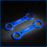 2 Pieces Aluminum Alloy Bottom Bracket Wrench Double-Ended Bike Bottom Bracket Wrench Flat Notched for Cyclists, Mechanics, Bike Maintenance, Workshop