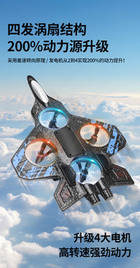 Remote Control Fighter Jet for Kids, Rechargeable, Durable Foam Glider, Birthday Gift for Boys