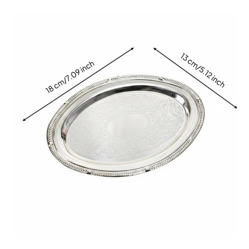 Vintage Tea Tray Decorative Tableware Shiny Finish for Bakery Display