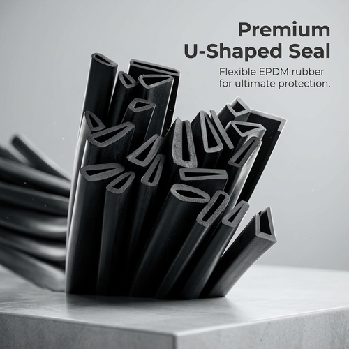 EPDM Rubber Edge Trim for Cars, Flexible Rubber Seal Strip, Automotive Edge Trim Protector, Door Seal Strip for Metal Panels