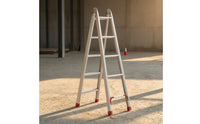 Aluminum A-Shaped Ladder Self-Standing Foldable Ladder Sturdy Safe for Home Maintenance, Warehouse