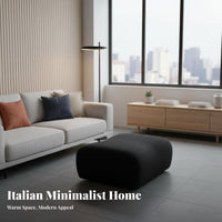 sweepd Bamboo-Joint Settee Minimalist aesthetic sectional Sofa Italian-Inspired plushLike Comfort for Families