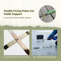 Ice Fishing Rod Holder, Foldable, Portable, Adjustable Stand