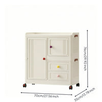 Children Wardrobe Clothes DresserRolling Cabinet Versatile Mobile Storage Unit for Young Children, Nursery