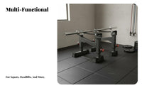 2 Pieces Shock Absorbing Adjustable Deadlift Stand Heavy Duty Barbell Rack Floor Protection Deadlift Pulling Blocks Anti-Slip Design for Powerlifters, Weightlifters, Home Gym
