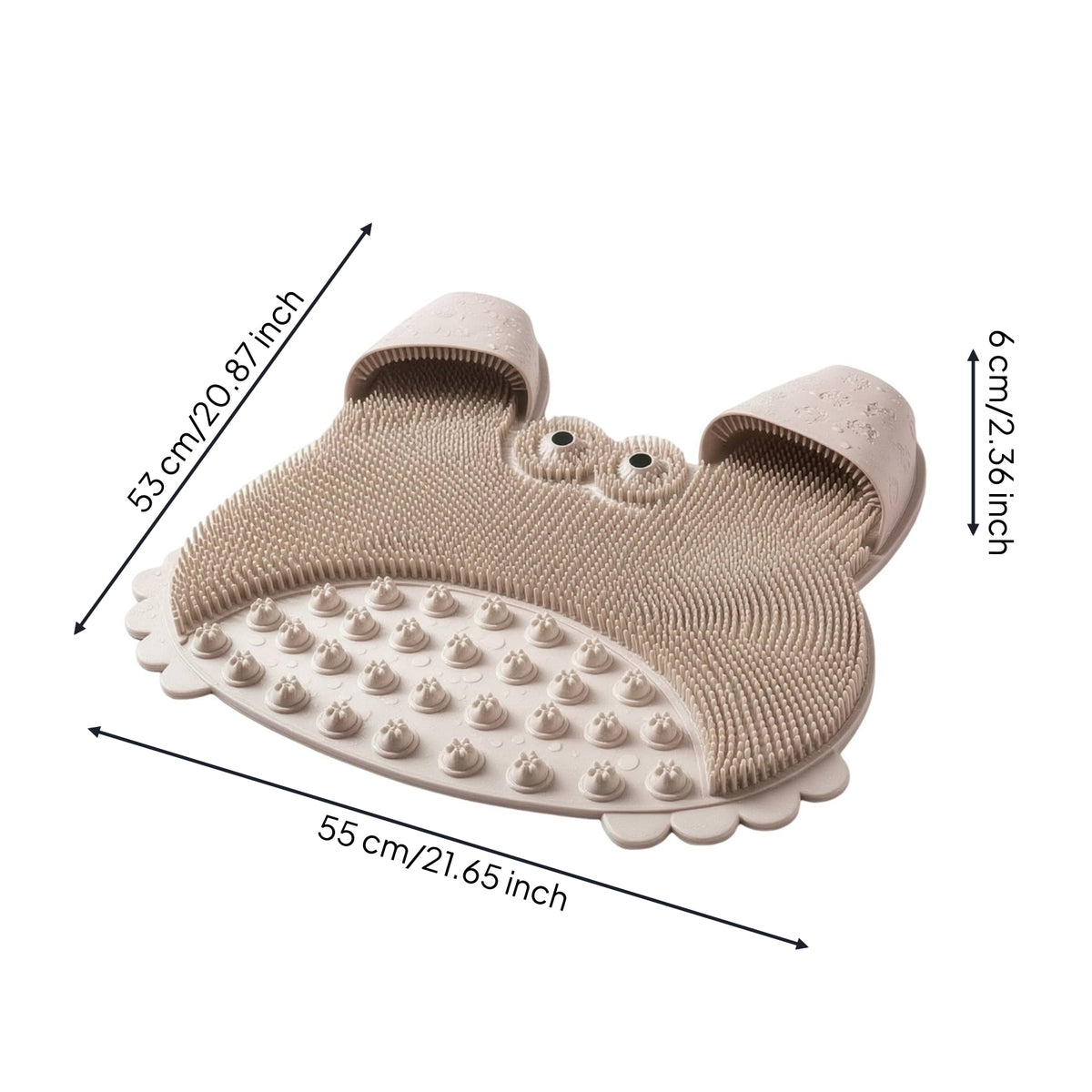 Foot Scrub Mat with Suction Cups Flexible Crustacean Foot Scrubber for Washroom