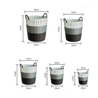 Imitation Rattan Laundry Basket Multi-Purpose Woven Plastic Storage Bin