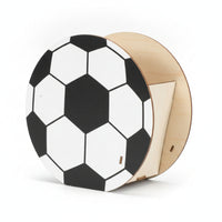 Tabletop Planter Soccer Ball Wooden Pot Display Holder Decorative Plant Container Easy Slot Assembly Suitable for Game Day Events Party Desk