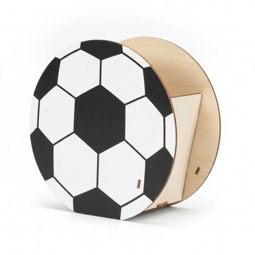 Tabletop Planter Soccer Ball Wooden Pot Display Holder Decorative Plant Container Easy Slot Assembly Suitable for Game Day Events Party Desk