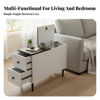 C-Shaped Sofa Table Space-Saving Nightstand Long-Lasting and Sturdy