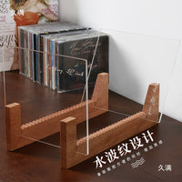 Wooden Vinyl Record Storage Rack with 6 Tiers