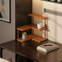 Space-Saving Desk Corner Storage Shelf Compact Desk Corner Shelf 3-Tier Furniture Sturdy for Kitchen Counter