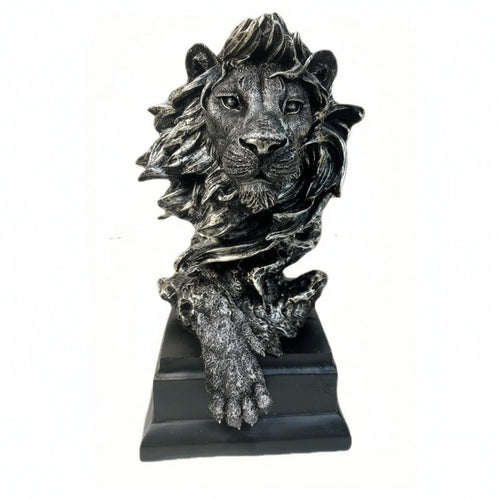 Animal-Head Figurine Textured Resin Figurine Freestanding