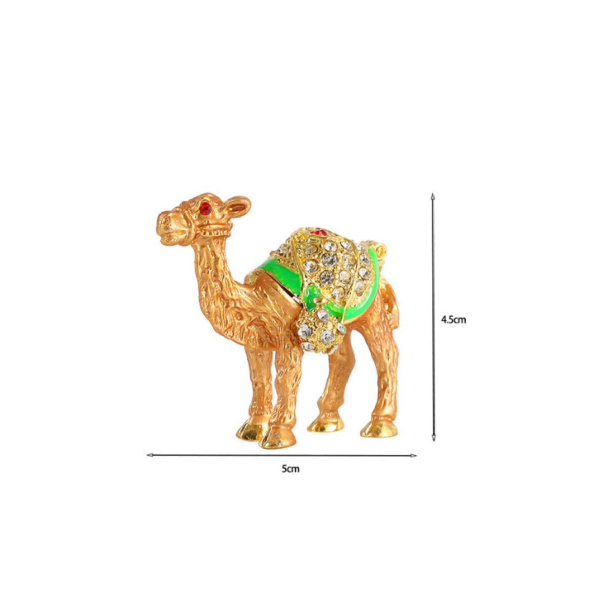 Camel Figurine Golden-Hued Rhinestone Camel Desktop Decor