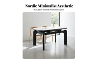 Expandable Design expandable Round-to-Rectangle Table mid-century modernmid-century modern-vintage-inspired modern design Household Furniture Space-Saving Thick Pedestal Legs for Apartment Dwellers, Families, Homeowners, Dining Room, Small Spaces, Kitchen