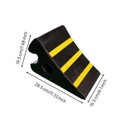 Wheel Chock Ribbed Rubber Wheel Chock Anti-Slip for Parking, Garage