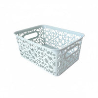 Underwear Organizer Bin Ventilated Plastic Lace Basket with Lid for Bedroom