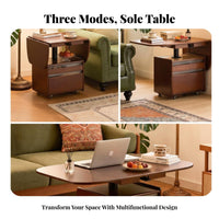 elevateTop Coffee Table Space-Saving Living Room Furnishing Hidden Storage Rounded Corners for Renters, Home Office