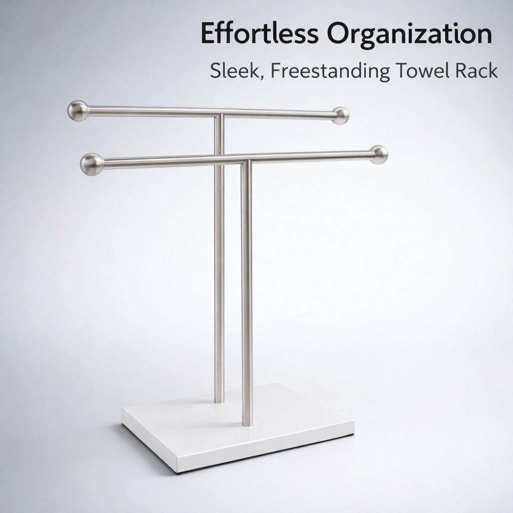 Bathroom Sink Organizer with 2 Tier Display Shelf for Bedroom Vanity, Stable Stainless Steel Dish Cloth Holder for Students
