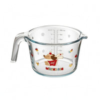 Marked Glass Measuring Cup High-Temperature Resistant Kitchen Tool Cartoon Dog