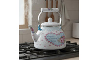 Enamel Water Kettle Multipurpose Use Enamel Tea Kettle Ethnic Design Teapot Removable Lid Large Capacity Teakettle