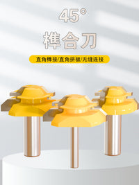 Woodworking Router Bit Set for Joinery, 45-Degree, Edge Profiling, Trimmer, Carving