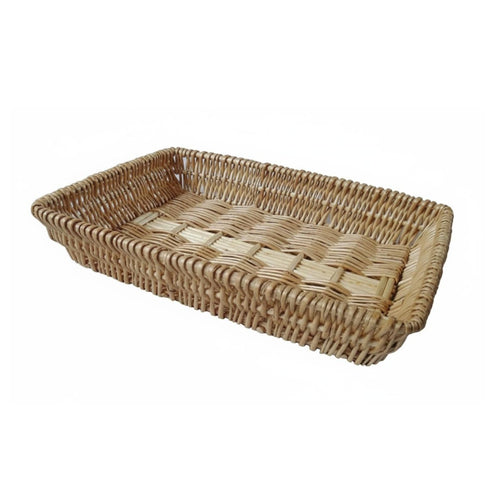 Round Woven Platter adaptable Storage Basket Lightweight for Cafe Owners