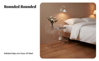 C-Shaped Acrylic Table Multipurpose Acrylic C-Table even Rounded Corners
