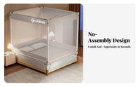 Instant Net Installation-Complimentary Anti-Fall Bed Canopy 360-Degree