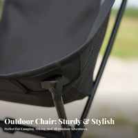 High-Back Camp Seat Easy to Fold Folding Chair Lightweight for Picnic, Travelers