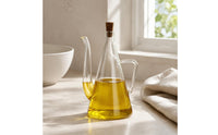 Borosilicate Glass Oil Jug Easy Pour Spill-Resistant Cruet