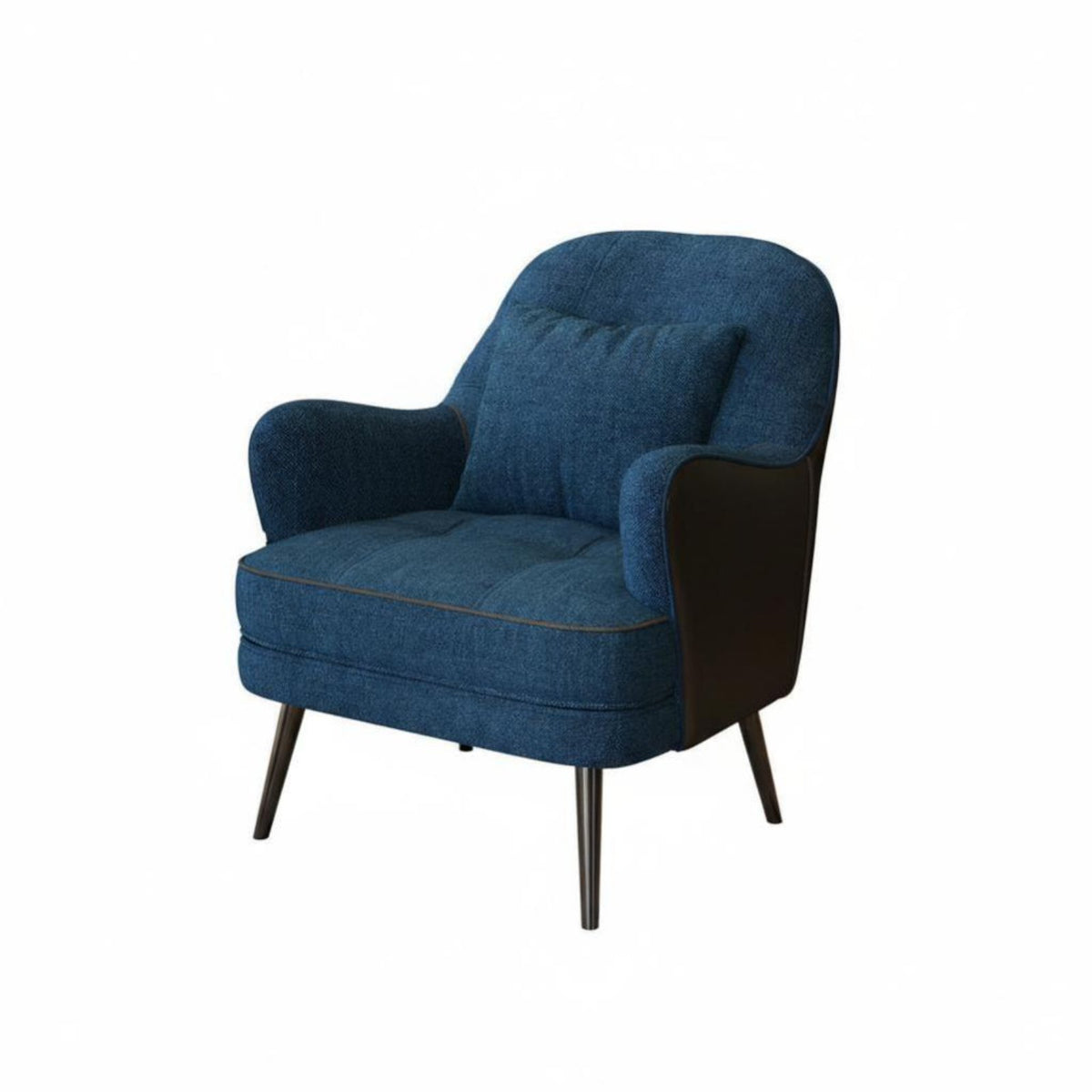 Light Luxury Aesthetic Upholstered Tub Chair Rounded Armrests Lounge Seat Wear-Resistant Upholstery Living Room Furniture Includes Pillow for Business Owners, Interior Designers, Apartment Dwellers, Reception Area, Office, Reading Nook, Bedroom