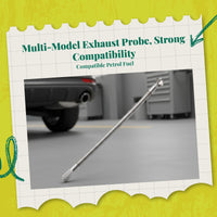 Exhaust Gas Analyzer Probe, Stainless Steel emission gas emission gasllection Probe, Gas Analysis, Vehicle Emissions Testing, Automotive Diagnostics, Extended Handle