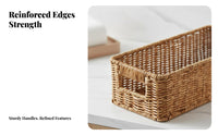 Handled Wovenand design organizer long-finaling Organizer Basket Integrated Handles for Closet
