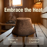 Full Wool Felt Sauna Hat for Women and Men, Reusable Absorbent Steam Room Cap, Bathhouse Accessories for Gifts